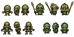 Zombie and skeleton image sprite